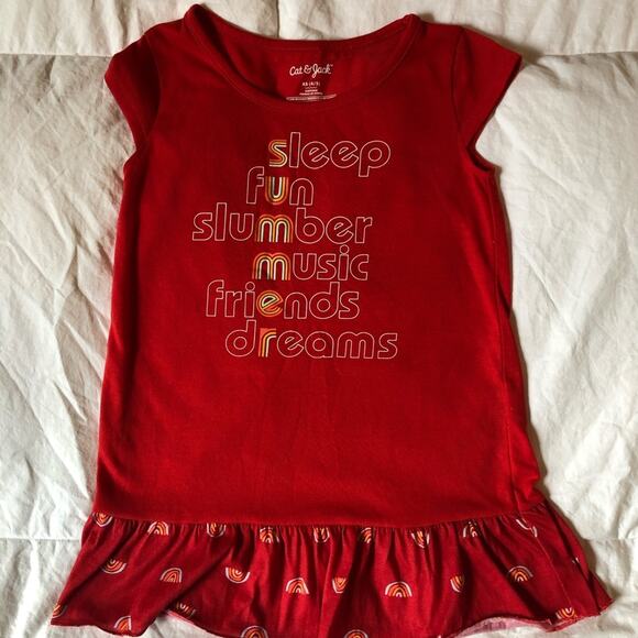 Cat and Jack Girls’ Nightgown Size 4/5 - Picture 1 of 4